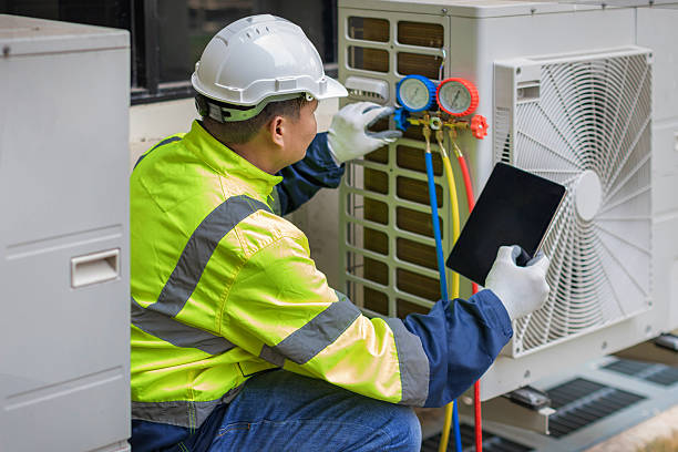 Professional Hvac technician working in Rosston, TX